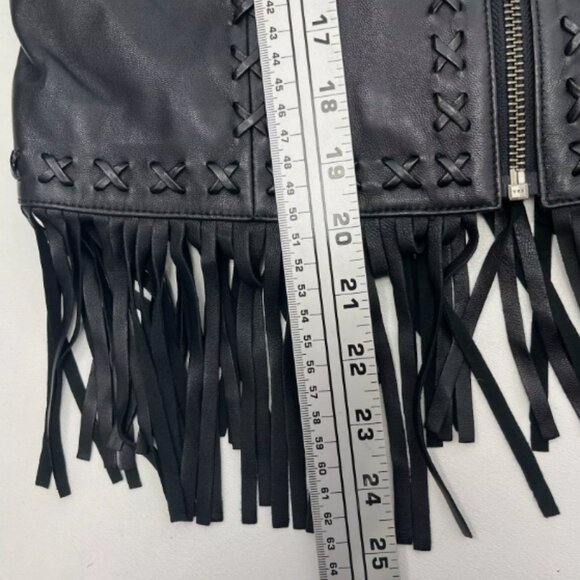 Vintage Cache Leather Fringe Crop Jacket - Picture 11 of 14